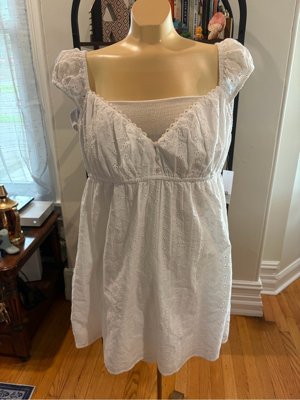 NWT BP. White Eyelet Dress
